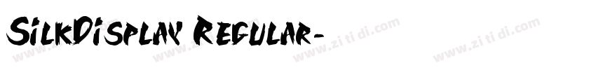 SilkDisplay Regular字体转换
